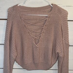 Knit crop sweater
